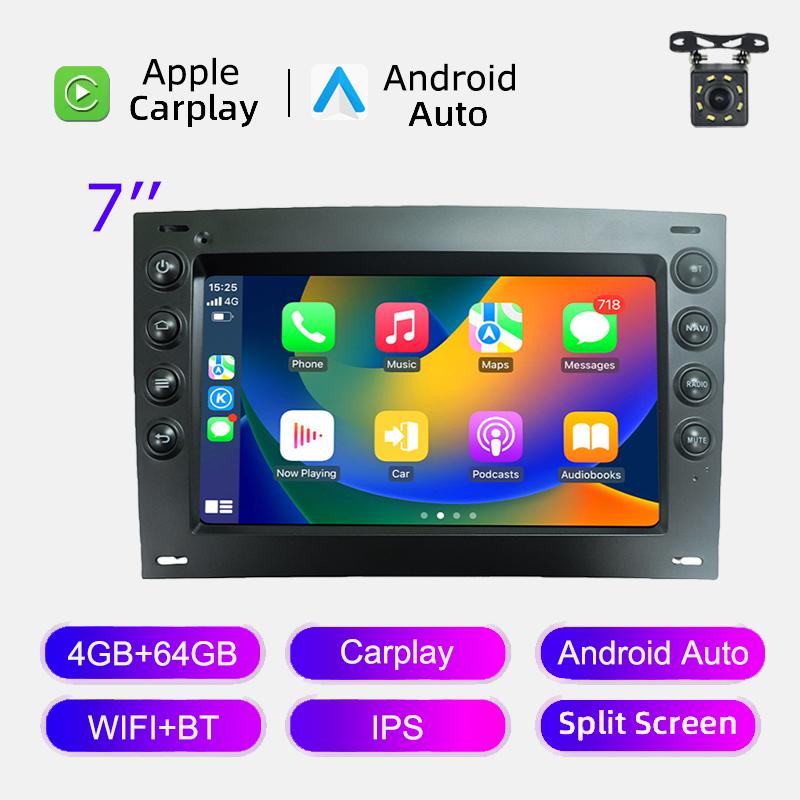 2Din 7 Inch Multimedia for Renault Megane 2 2002-2009 Android Radio GPS Car Intelligent System Smart Autoradio Wireless Carplay