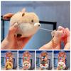 Penguin Pig Doll Tail Wagging Keychain Soft Doll Pullback Rope Keyring  Children Gift
