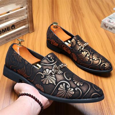Designer Neue Herrenkleid Lederschuhe Für Herren Luxus Britische Farben Nationales Muster Oxfords Gentleman Hochzeit Abschlussball Schuhe
