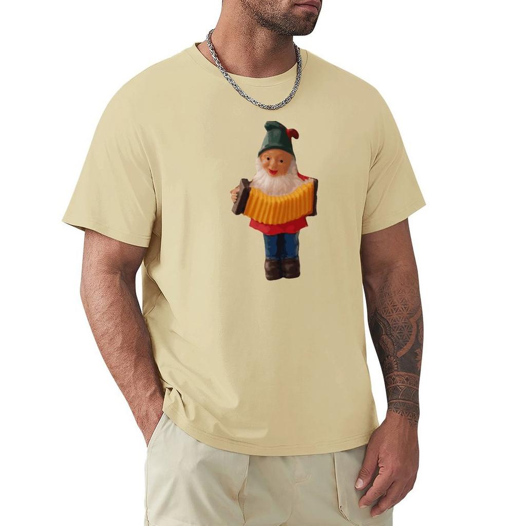 Gnome Playing The Concertina T-Shirt Oversized Graphic Tee Man T Shirt Anime Figures Anime T Shirts Mens Graphic T-Shirts