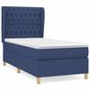 3128731 vidaXL Lit à sommier tapissier avec matelas Bleu 90x190 cm Tissu