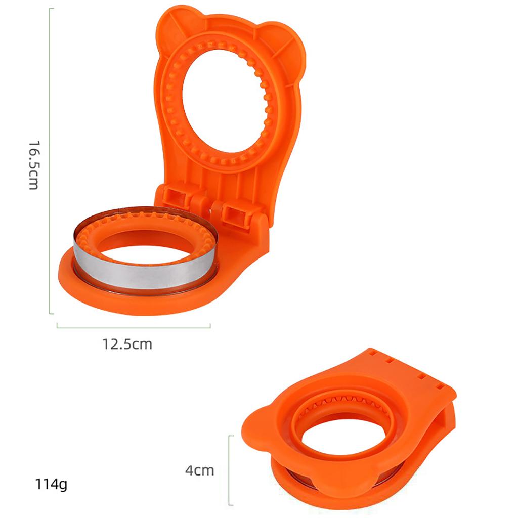 Toast Sandwich Cutter Mold Sealer Flip Sandwich Cutting Tool for Kids Lunch Stainless Steel Blade Circular Bread Pastry Mold