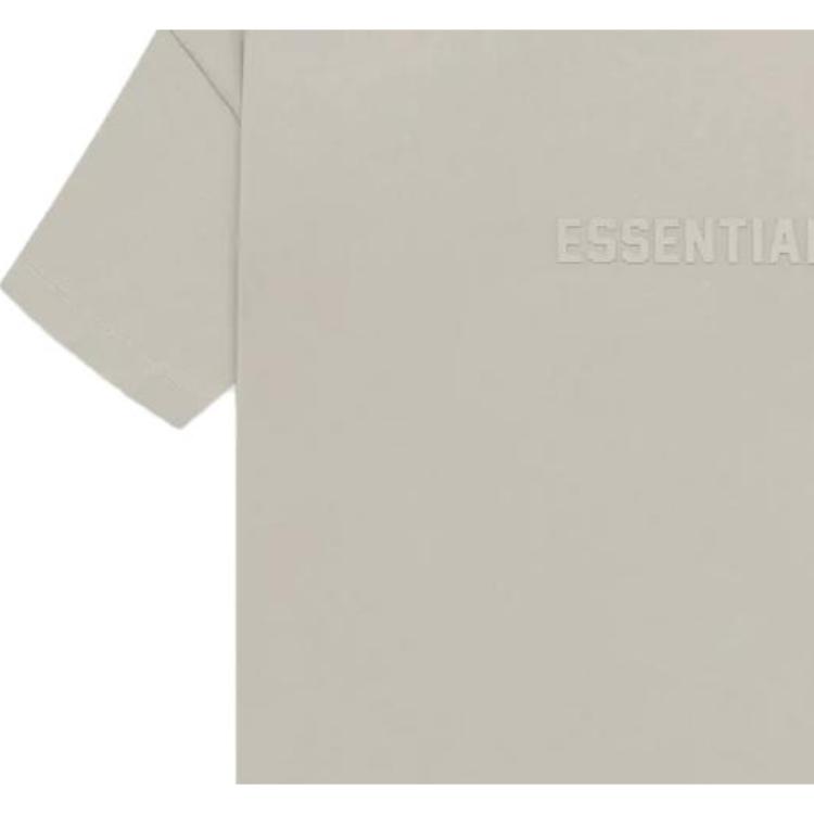 Fear of God Essentials Essentials Short Sleeve Tee With Silicone Logo Print Men Tops Seal-Grey FOG-SS23-059