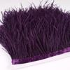 Ostrich Feathers Trim 13-18 CM Plumes on Ribbon Selvage For DIY Wedding Sewing in Dress Decoration Crafts Accessories Wholesale