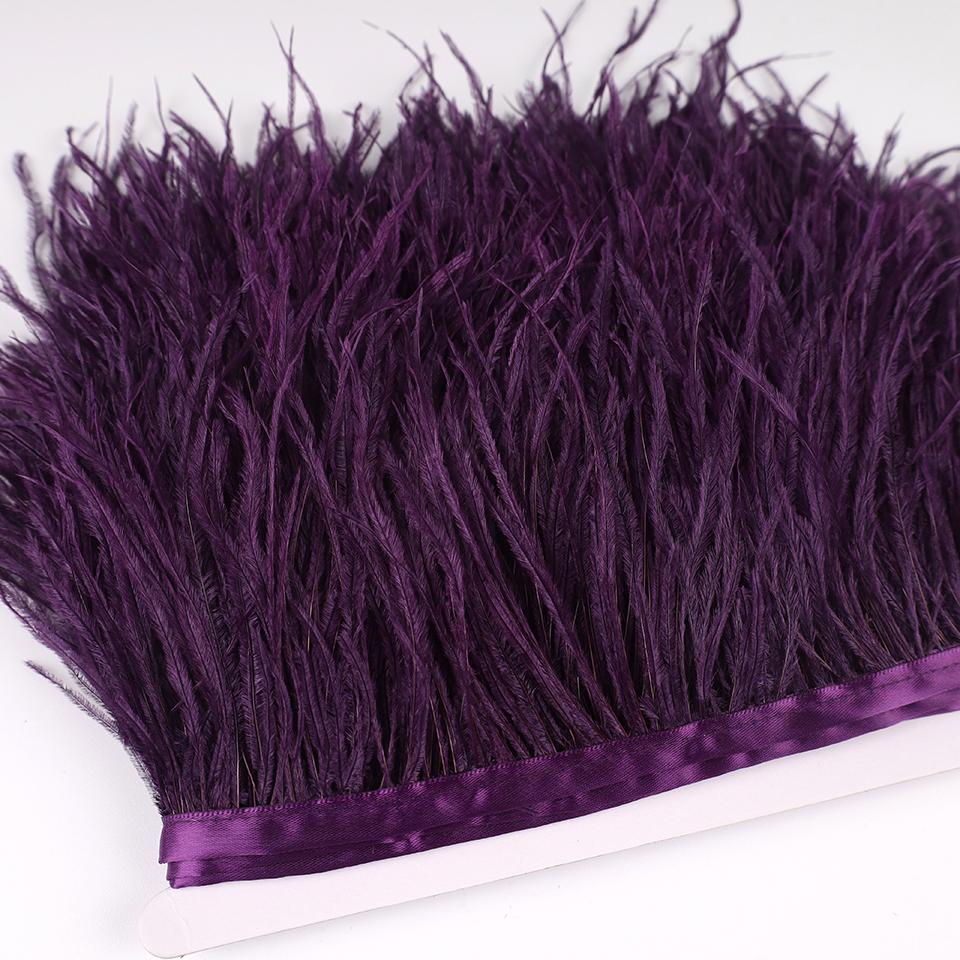 Ostrich Feathers Trim 13-18 CM Plumes on Ribbon Selvage For DIY Wedding Sewing in Dress Decoration Crafts Accessories Wholesale