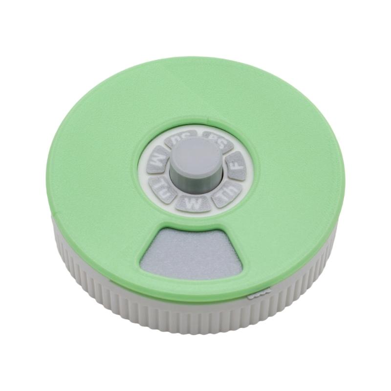 Pills Dispenser Daily Pills Organizer 7 Day Pills Box,Push Turn Mechanism Design Weekly Pills Organizer for Vitamin 1