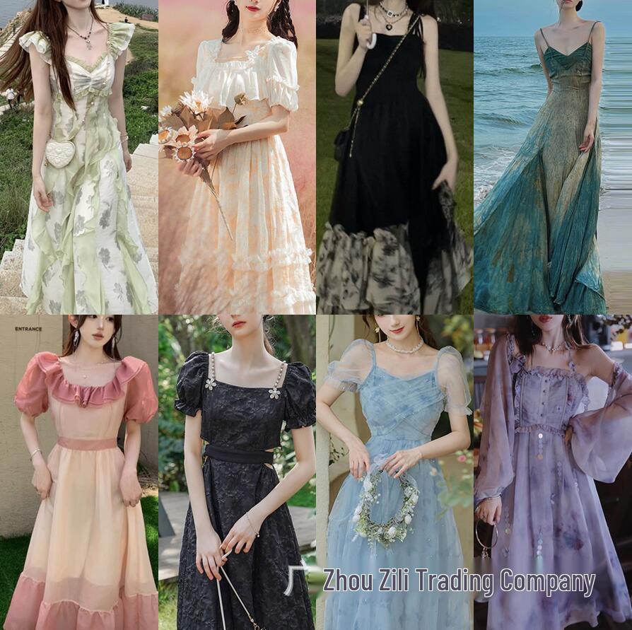 New French Sweet Girl Style Slimming Fairy Net Yarn Dress