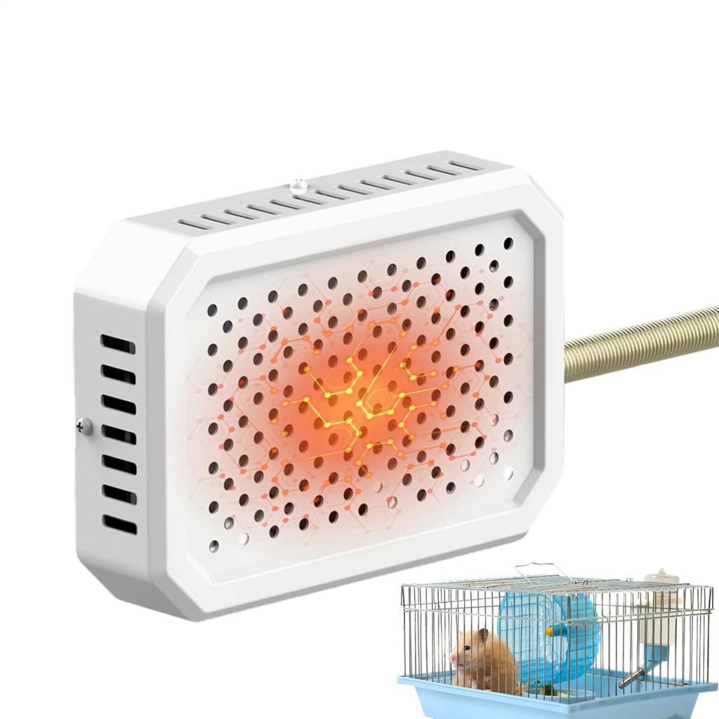 Safe Anti Bite Bird Cage Heater No Light Metal Chew-Proof Wire Warming Heat Lamp Quickly Warm Energy Efficient Bird Warmer Snake