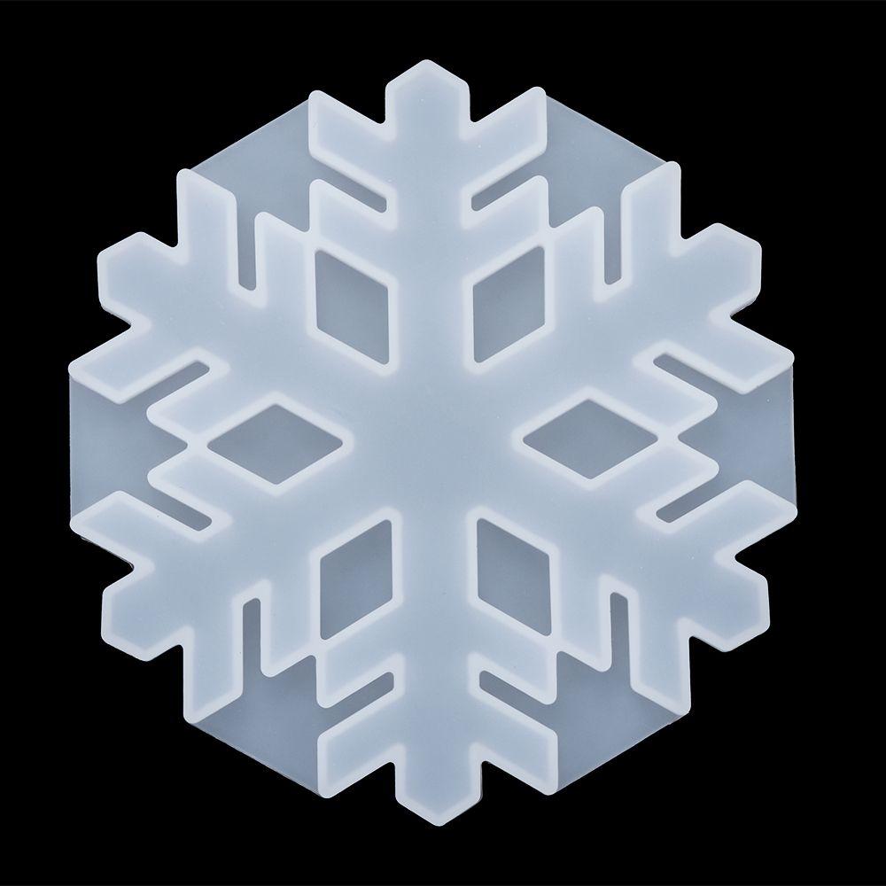 UV Epoxy Xmas Ornament Crystal Pendant Resin Molds Christmas Mold Coaster Silicone Mould Snowflakes