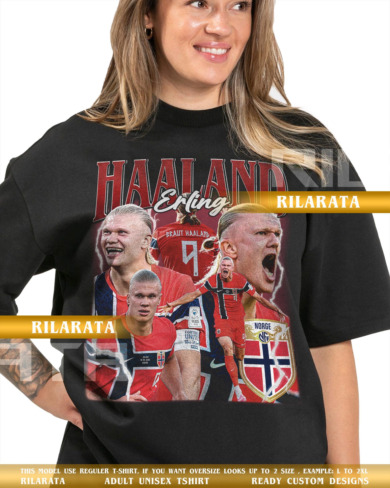 Erling Braut Haaland Vintage T-Shirt Gift for Women and Man Shirt Unisex Tee Sport SweaT-Shirt 2XL