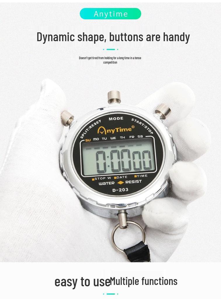 A-203 Multifunctional Stopwatch for Student Competitions, Running, Sports Events, Referee Timing, Track and Field Coaching