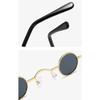 Vintage Small Frame Circle Sunglasses Women's Brand Designer Metal Sun Glasses Men's Outdoor Hip-hop Eyewear UV400