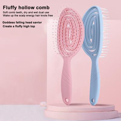 Vented Hair Brush Portable Anti-static Thin Thick Curly Long Wet Dry Hair Paddle Brush Women Girls Scalp Massage Hair Styling Detangling Comb