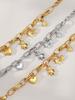 Stainless Steel Chain Bracelet For Women 18k Gold Plated Waterproof Non Tarnish Women's Heart Bear Flower Bow Charms Bracelets
