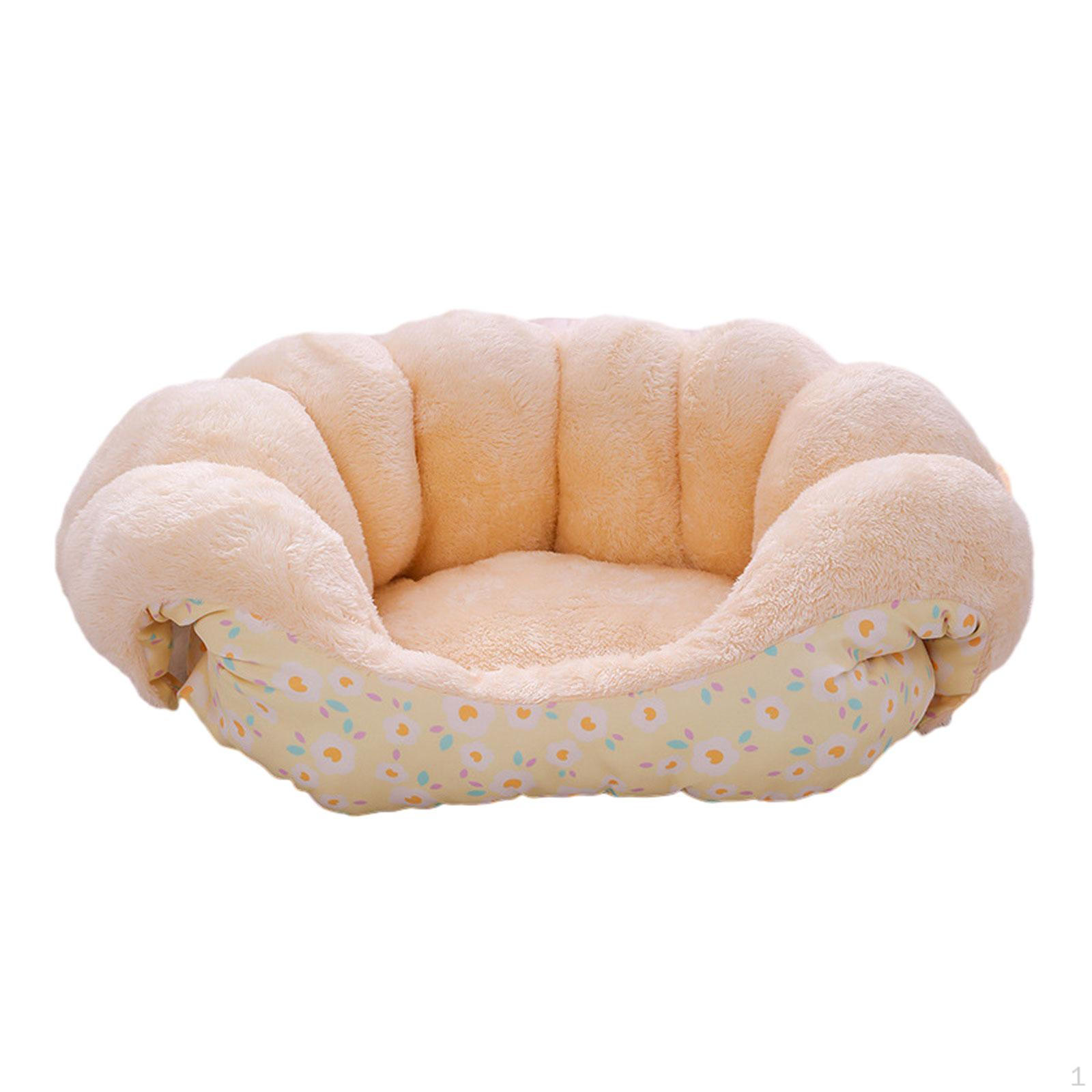 

Красивый домик-кровать для кошек, пещера-гнездо, удобная крытая будка, теплые домики для щенков жёлтый