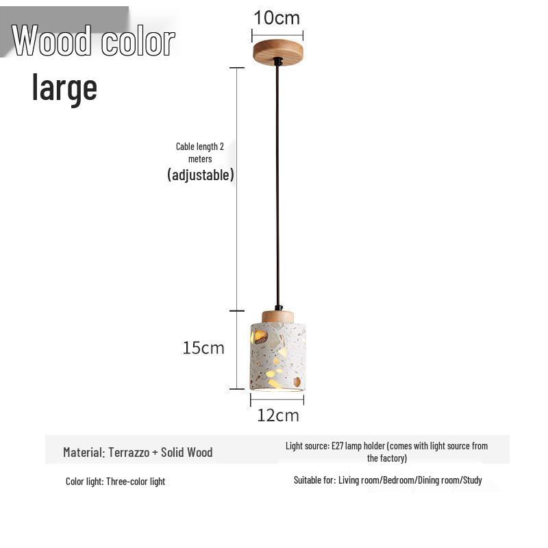 Terrazzo Creme Nachttisch-Pendelleuchte - Moderner Stil für Hauptschlafzimmer, Wohnzimmer, Bar, Treppenhaus oder Eingangsbereich.