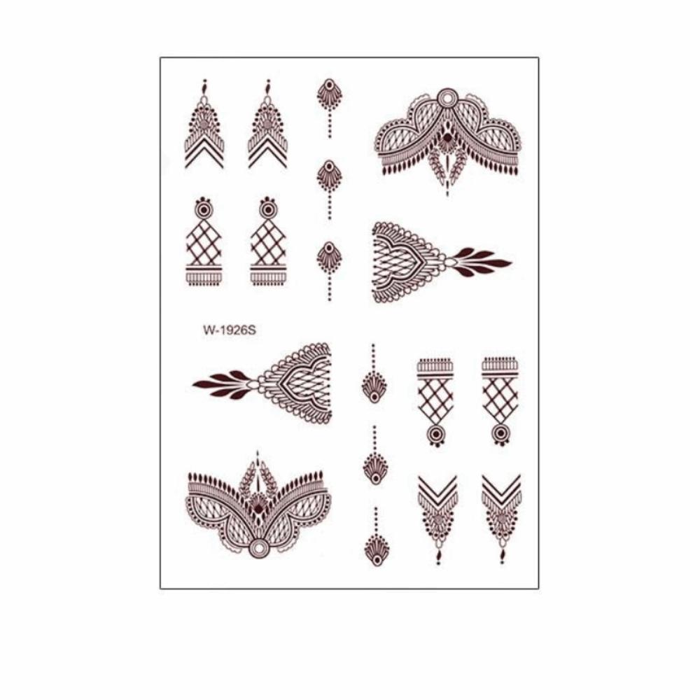 Mehndi Designs Henna Tattoo Stickers Flower Hand Tattoo Body Art Sticker  Music Festival