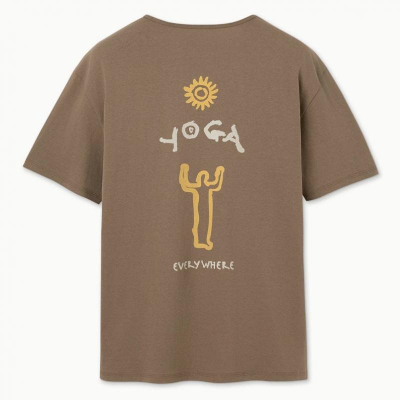 Budhi Mudra Drawing T shirT Brown b61003aTs60 W07