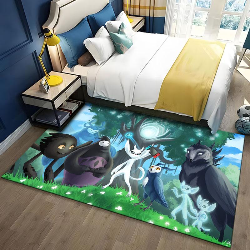 

15 Sizes Fashion Game-Ori Logo Print Carpet Rug for Living Room Corridor Bedroom Door Mat Kid Room Play Floor Mat Gifts Sonic 40x60cm16x24in