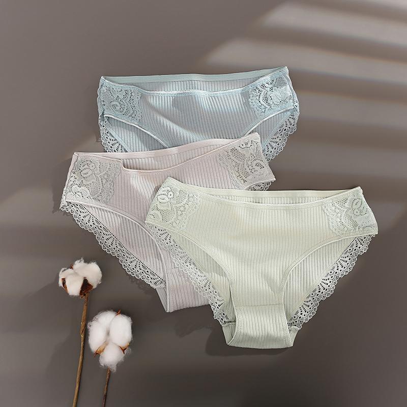 Lace Women Briefs Cotton Pantys Sexy Seamless Women Panties Solid Color Female Underpants Intimates Women Lingerie M-XXL