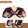 Medieval Double Shoulder Pads PU Leather with Adjustable Steampunk Design Suitable for Men Women