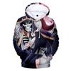 Gothic Style Anime Hoodie, Men's Autumn Winter Fleece Sweatshirt, Retro Dark Anime Character Print Pullover for Anime Style Photo Shoots