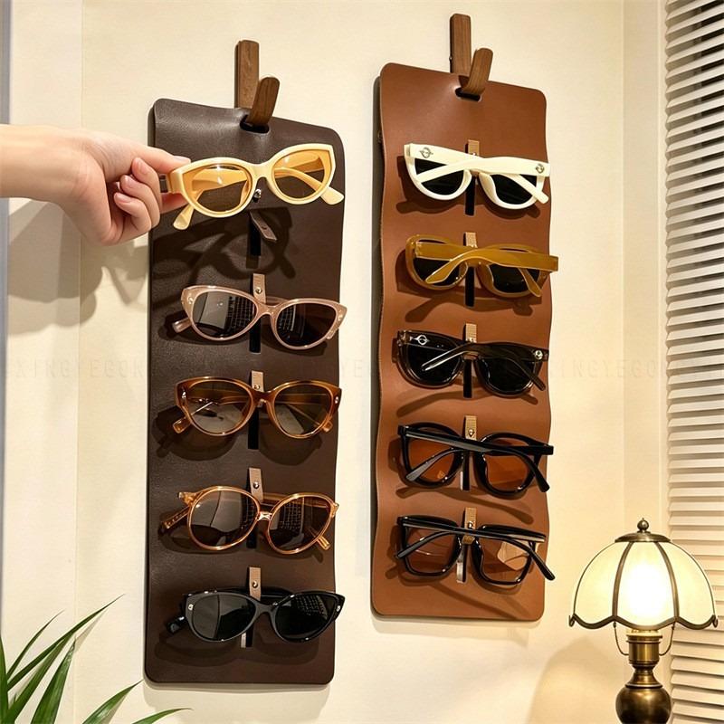Glasses Storage Bag, Wall-mounted Sunglasses Display Stand, Multi-layer Portable Sunglasses Storage Bag
