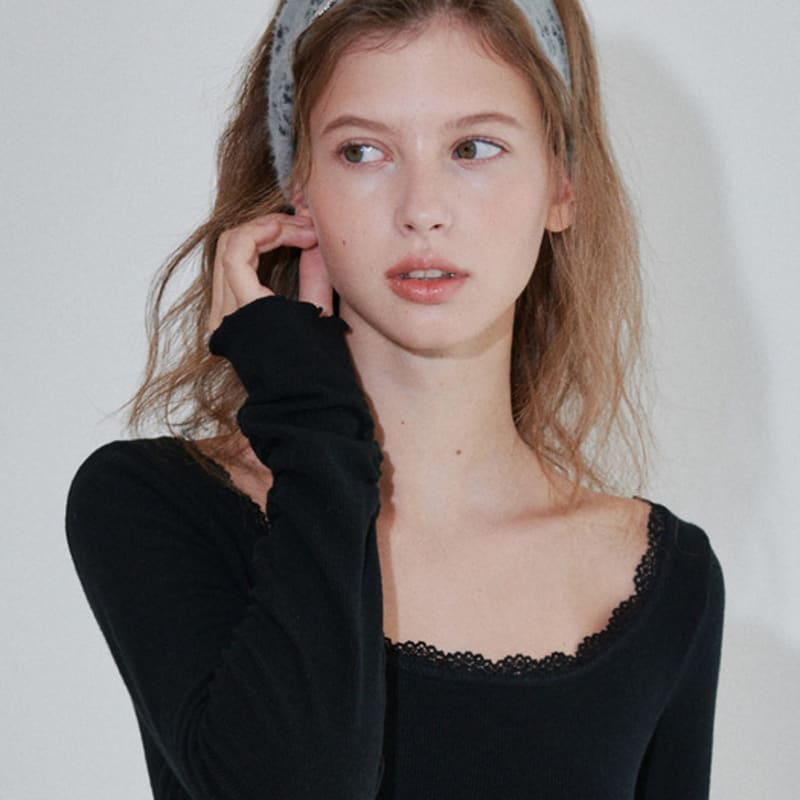 ouel BLOOM KNIT HAIRBAND_2COLOR (GREY/IVORY)