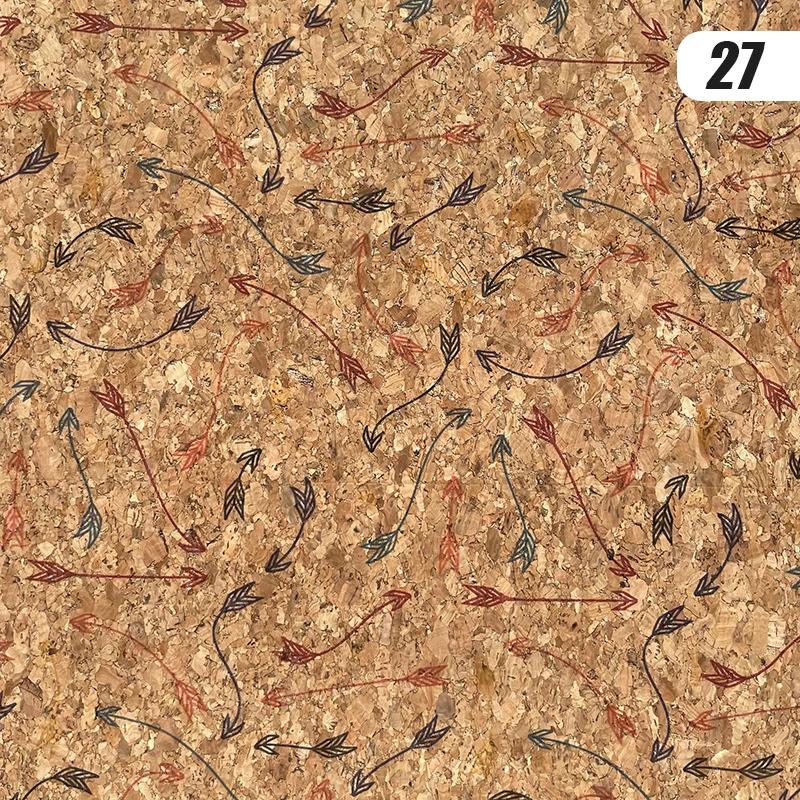 100X135Cm Cortiça Estampada Tecido de Couro de Cortiça Natural Costura DIY Cor Carvalho Tecido Casa Sofá Carro Bolsa Decoração Material Grão de Madeira Artesanato