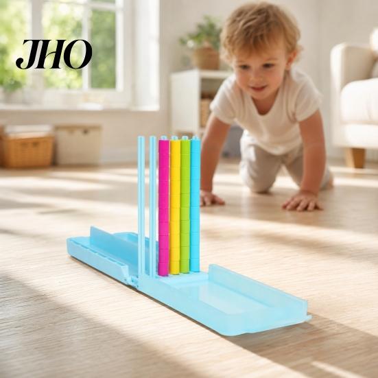 Hand-eye Coordination Game 1/2 Sets Color Sorting Stacking Game, Rainbow Ring Stack Puzzle for Kids Adults, Challenge Board Family Night, Parties