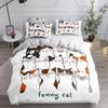 Cartoon Cat Bedding Set Adults Winter Duvet Cover Sets Kids,twin Full Queen King Bedroom Set Home Textile Housse De Couette