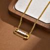 Stainless Steel Paperclip Necklace for Women Safety Pin With Bead Link Chain Necklaces Punk Party Accessories Gift