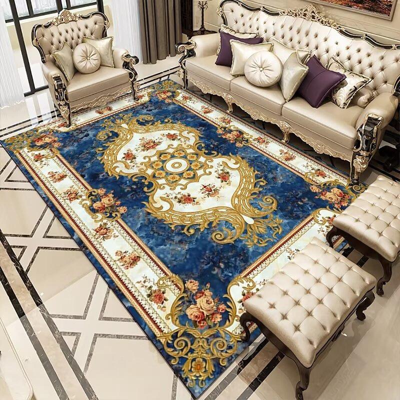 European Rug Retro Living Room Decoration Classical Lounge Floor Mat Bedroom Study Easy Cleaning Non-slip Carpet Izable