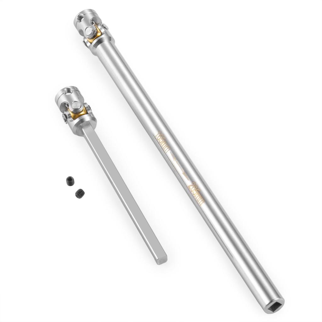 TRZX RC Metal Drive Shaft 40-260mm Upgrade Part for 1:14 Tamiya Trailer Tractor Truck RC Crawler Car (165-205mm)