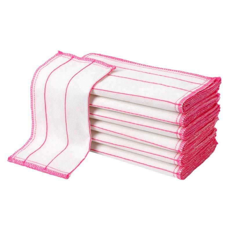 5, 8, 12-Layer Pure Cotton Yarn Rainbow Dishcloth - Oil-Repellent Polyester-Viscose Kitchen Towels 26*26 5-layer