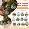 Christmas Tree Ornament Set of 10 - Design Unlit Hanging Decorations for Holiday Tree