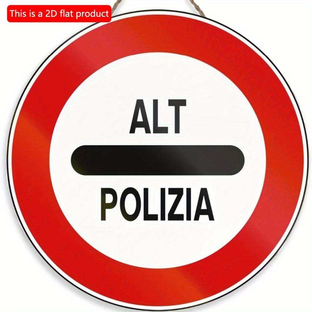1pc 2d Flat Round Wooden Sign - 20cm No Trespassing On Private Road Warning Video Surveillance Wall Poster Board Courtyard Rigid Safety Sign