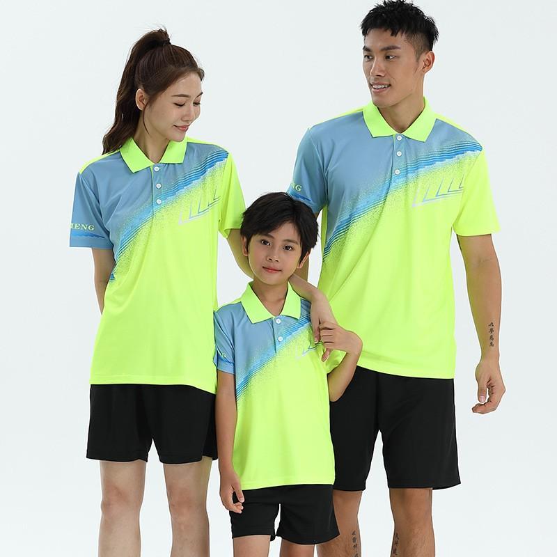 Badminton Tennis Sport Shirts Men Women Kids Breathable Athletic Tops Ping Pong Casual Team Training Wear