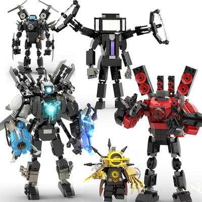 MOC Skibid-i Toileted Action Figures Model Builing Blocks Camerman Titan Speakerman Surveillance Man TVMan Toys For Xmas Gifts