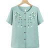 Mom's 2026 Summer Cotton Linen Suit: Chic Two-Piece Cardigan Set for Stylish Middle-Aged & Elderly Women