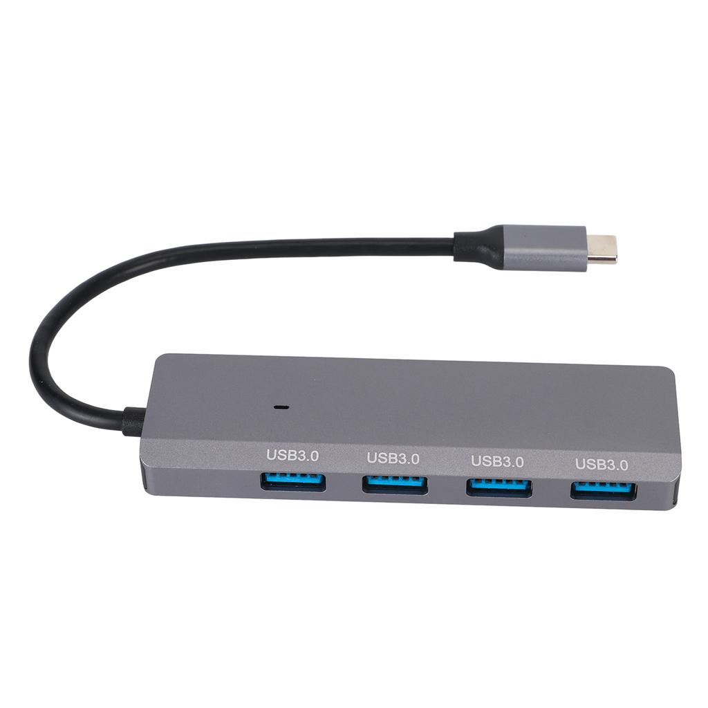 USB C Hub 4 USB3.0 Port Aluminum Alloy Lightweight 5Gbps Fast Heat Dissipation USB Splitter for PC