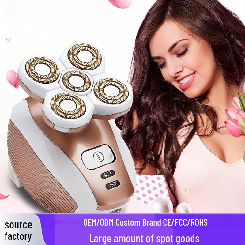 Largner Women's Nose Hair Trimmer with 5 Washable Heads