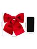 1 piece Christmas Decorations: Peak Red Flocked Ribbon Butterfly Bow Christmas Tree Hanging Ornament Edged Sponge Butterfly Bow