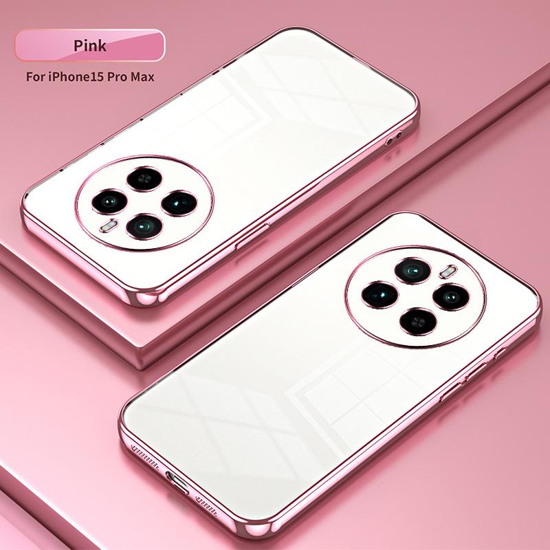 Applicable To OPPO Realme14Pro + Electroplated Glitter Mobile Phone Case True Me GT7 Transparent NEO8 Protective Case