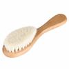 Natural Goat Hair Baby Hairbrush, Comb, Baby Brush for Newborns and Infants, Soft, Non-Toxic, Healthy, Anti-Static, Scalp Massage, Beige, Perfect as a