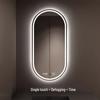 Smart Oval Wall-Mounted LED Makeup Vanity Mirror with Touch Screen