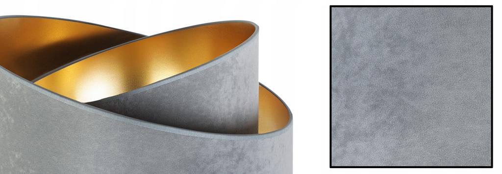 MODERN GOLD HANGING LAMP, VELVET LAMPSHADE