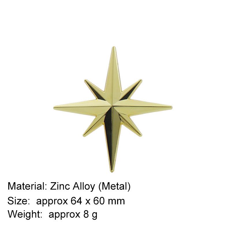 3D Car Styling Guide Star North Polaris Car Hood Fender Trunk Rear Bonnet Nameplate Decal Emblem Badge Sticker for Fuel Tank Cap Motorcycle Decoration