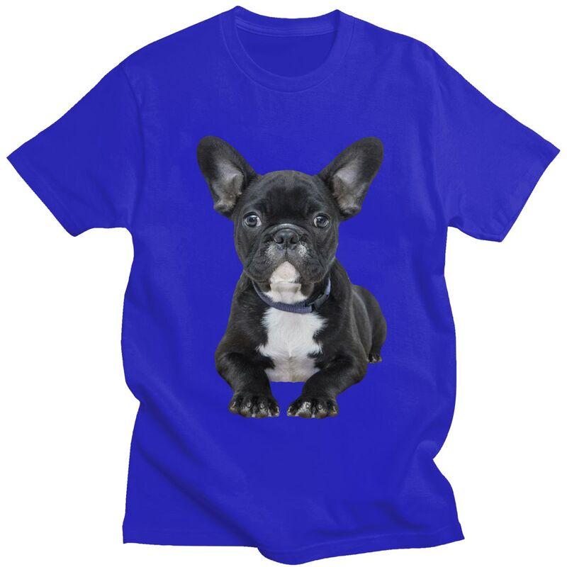 Custom French Bulldog T Shirt Men 100 Cotton Tshirt Frenchie Dog Tee Tops Streetwear Tshirt