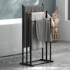 Towel Rack Bathroom Hanger Metal Standing Industrial Black